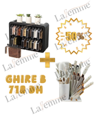 Pack Cuisine Pro Dual - Rangement Épices 16 Pots + Set de Couteaux Chef & Ustensiles (50% de Réduction)