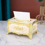 Boîte à Mouchoirs à Motifs Roses – Style Classique et Raffiné