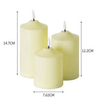 Ensemble de 3 Bougies LED en Cire Naturelle – Ambiance Chaleureuse & Intemporelle