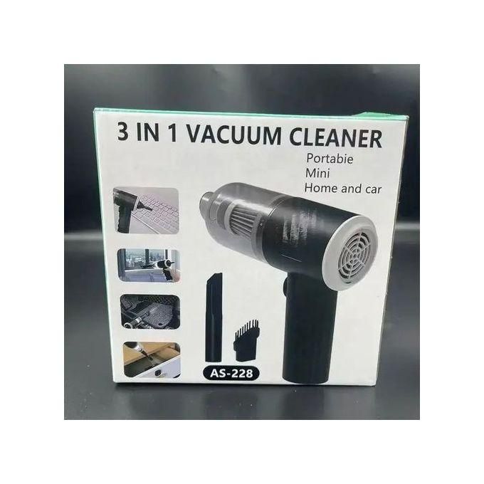 Aspirateur Portable Sans Fil 3-en-1 (Aspiration, Soufflage, Gonflage)