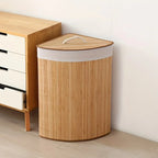 Panier à Linge Design en Bambou – Pratique, Élégant et Amovible