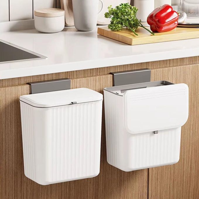 Poubelle de Porte d'Armoire de Cuisine avec Couvercle