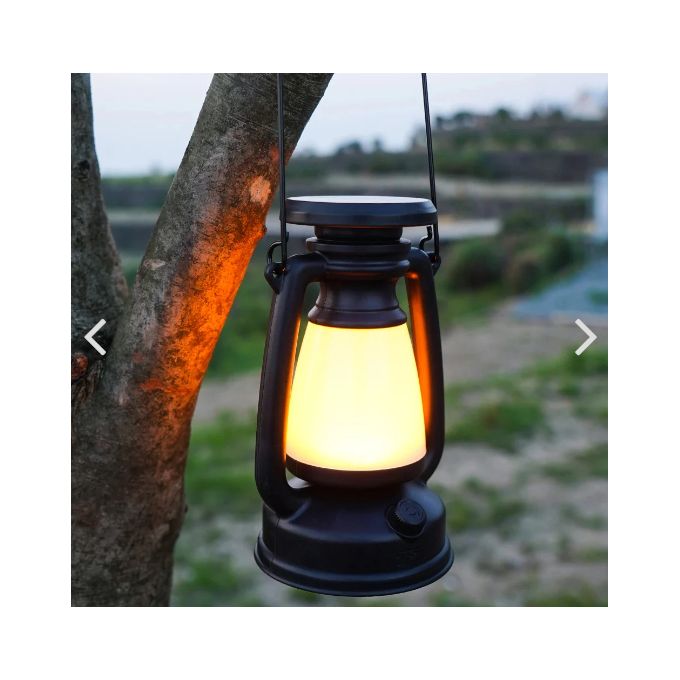 Lanterne Extérieure Solaire LED à Trois Modes d'Éclairage - Lampe solaire de camping trois mode lumière rechargeable éclairage de nuit