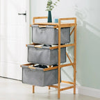 Panier à Linge Élégant – Touche Naturelle en Bambou Authentique