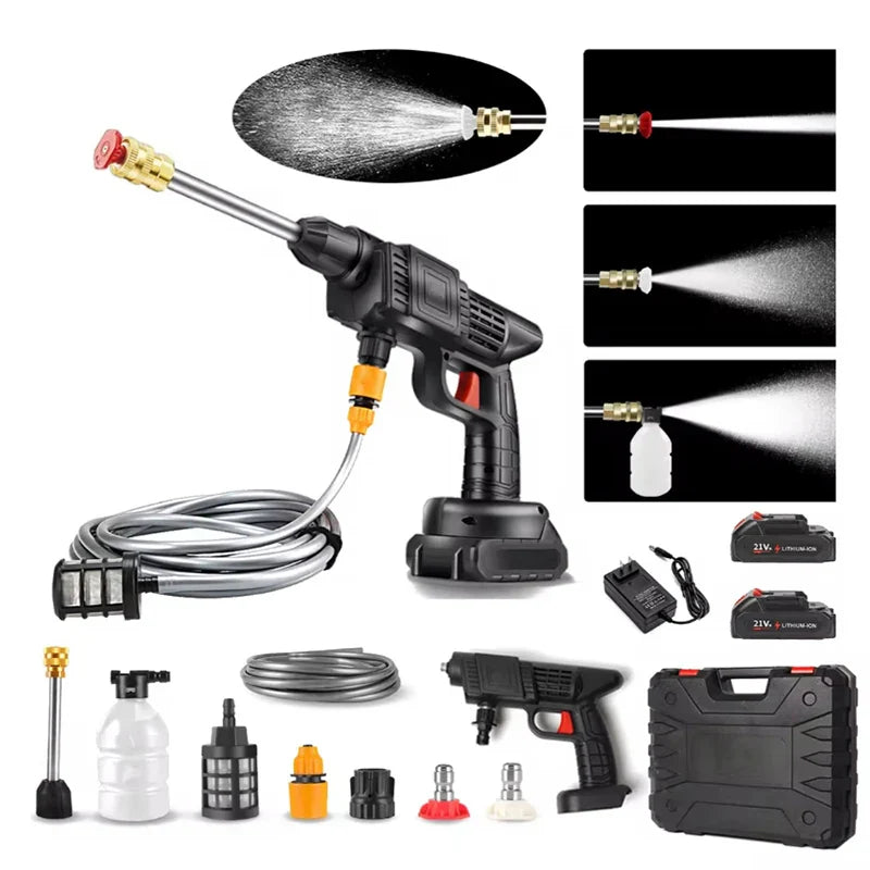 Pistolet à Eau Portable avec Double Batterie au Lithium.