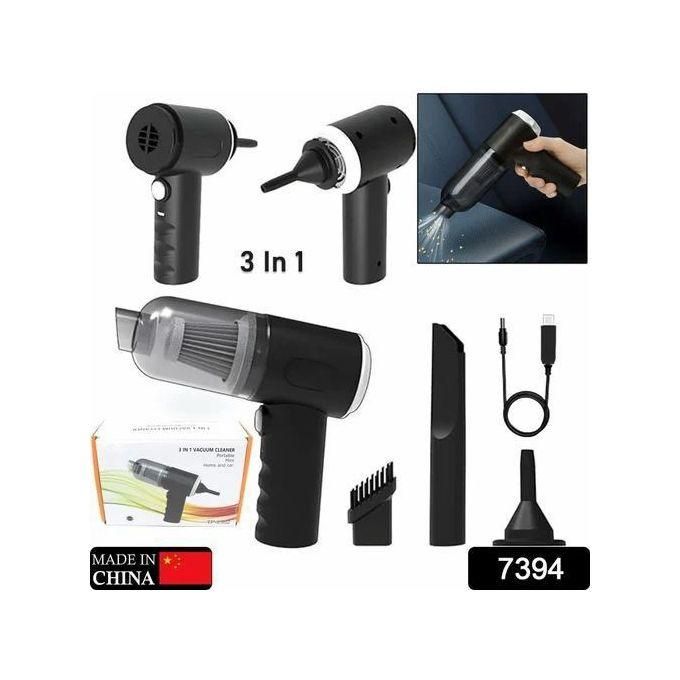 Aspirateur Portable Sans Fil 3-en-1 (Aspiration, Soufflage, Gonflage)