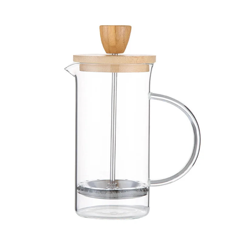 Cafetière à Pression Française en Verre Borosilicate avec Filtre et Ustensiles Multifonctions