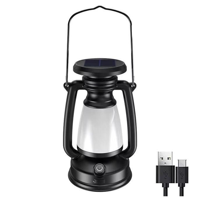 Lanterne Extérieure Solaire LED à Trois Modes d'Éclairage - Lampe solaire de camping trois mode lumière rechargeable éclairage de nuit