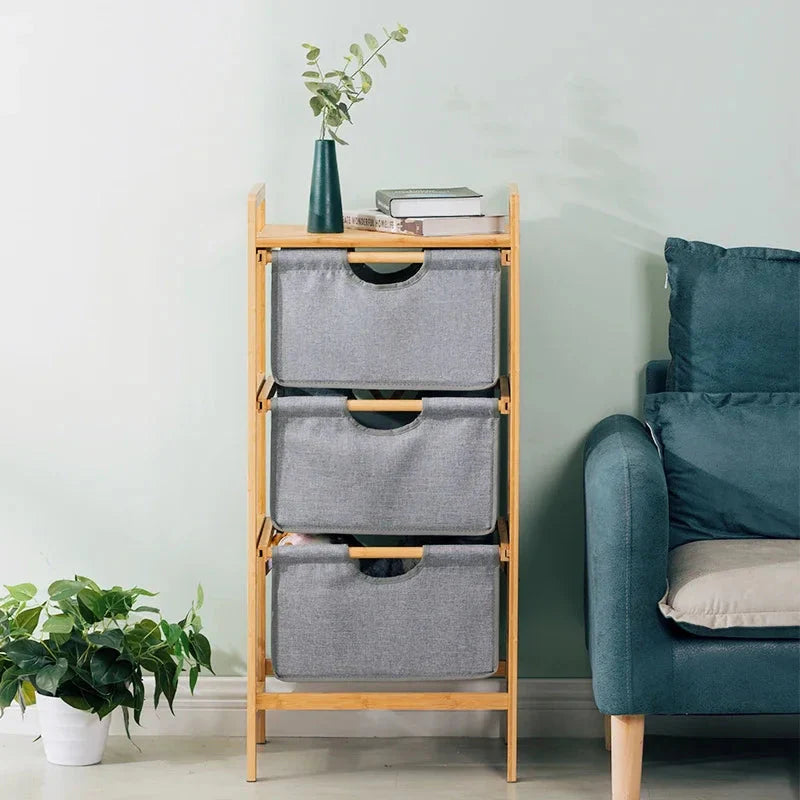 Panier à Linge Élégant – Touche Naturelle en Bambou Authentique