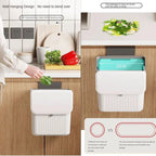 Poubelle de Porte d'Armoire de Cuisine avec Couvercle