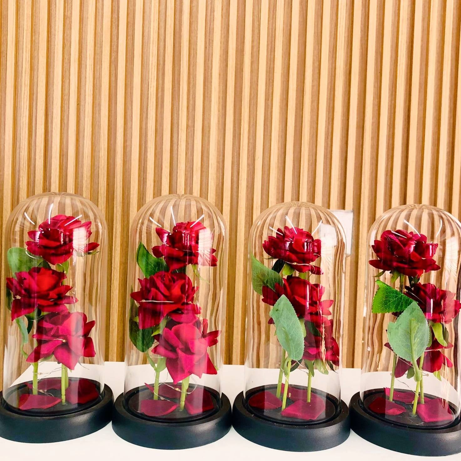 Rose Éternelle Rouge / Fleur Enchantée Lumineuse pour Épouse, Mère ou Petite Amie.