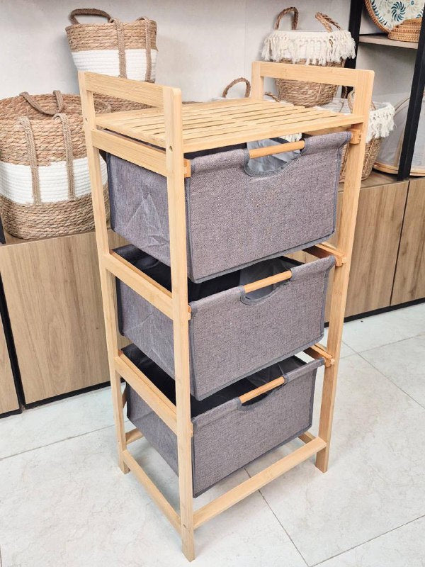 Panier à Linge Élégant – Touche Naturelle en Bambou Authentique