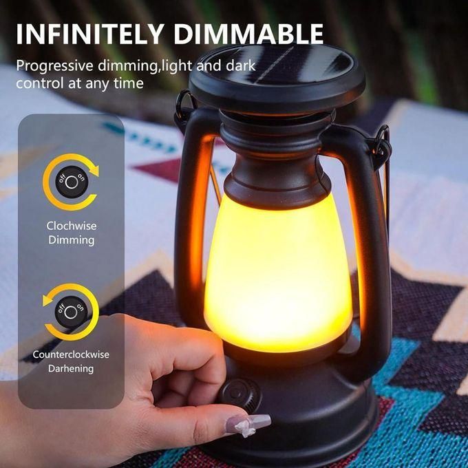 Lanterne Extérieure Solaire LED à Trois Modes d'Éclairage - Lampe solaire de camping trois mode lumière rechargeable éclairage de nuit