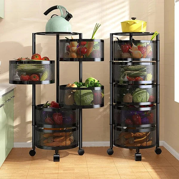 Étagère Rotative à Plusieurs Niveaux – Rangement Élégant et Pratique