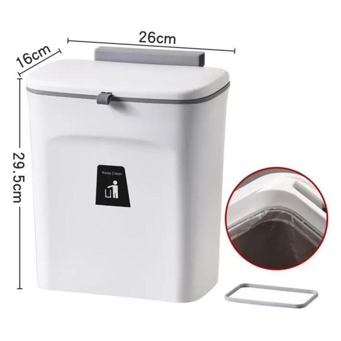 Poubelle de Porte d'Armoire de Cuisine avec Couvercle