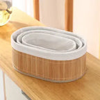 3 Paniers de Rangement Durables en Bambou