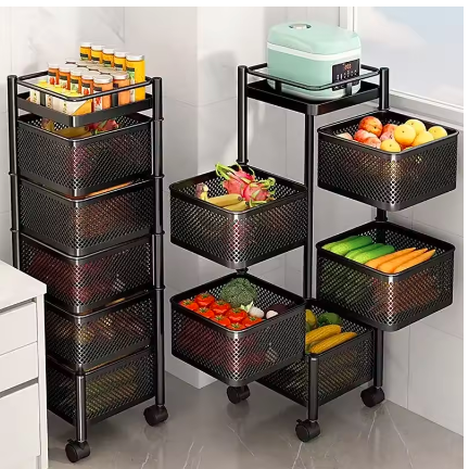 Étagère Rotative à Plusieurs Niveaux – Rangement Élégant et Pratique