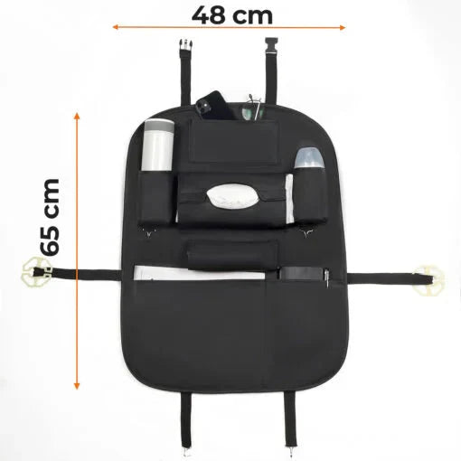 Pack Organisation Auto Deluxe - Organiseur de Siège Arrière (x2) + Protection Siège Avant Matelassée (50% de Réduction)