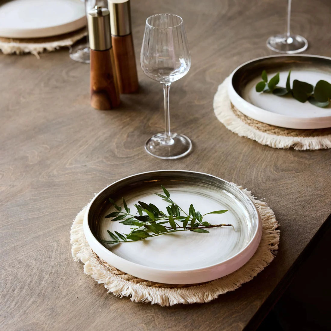 6 Napperons Ronds en Rotin Nesto – Tissés à la Main | Lot de 6 ✨