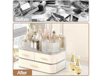 Rangement Cosmétique avec Tiroirs et Plateau Rotatif – Organisateur Maquillage