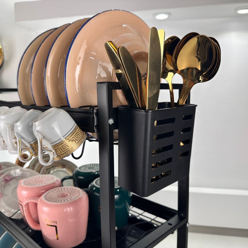 Égouttoir à Vaisselle 3 Niveaux – Rangement Spacieux et Pratique