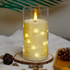 3 Bougies Électroniques Sans Flamme à Piles ( Grand - Moyen - Petite )