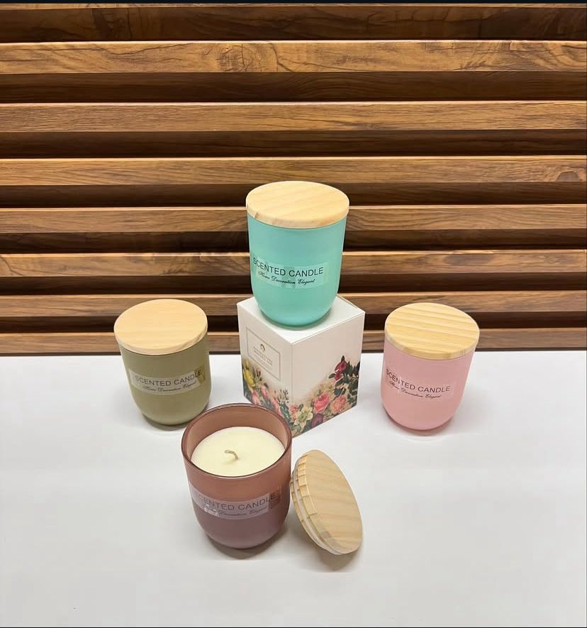 3 Bougie Parfumée Cristal – Décoration & Cire de Soja