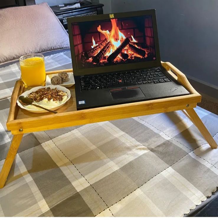 Table d’Appoint Pliable – Idéale pour Café, Lecture ou Télétravail