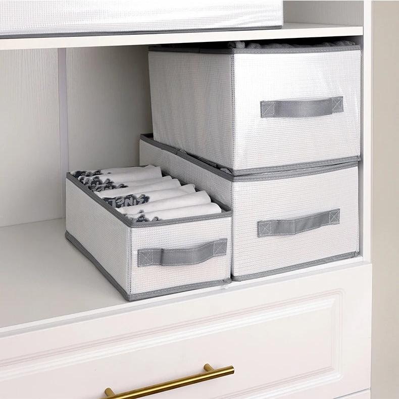 2 Boîtes de Rangement Solution Pratique et Lavable pour un Placard Organisé