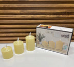 Ensemble de 3 Bougies LED en Cire Naturelle – Ambiance Chaleureuse & Intemporelle