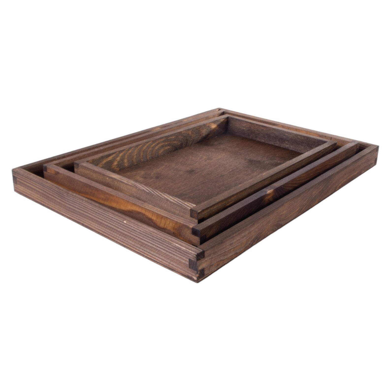 Plateau de Service / Rangement Décoratif en Pin Naturel – Organiseur Polyvalent