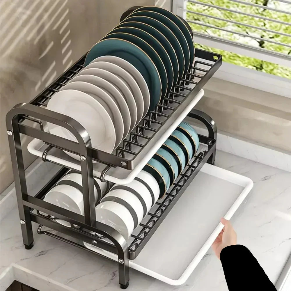 Égouttoir à Vaisselle 3 Niveaux – Rangement Spacieux et Pratique