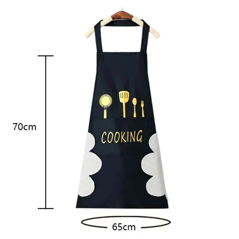 2 Tablier de cuisine domestique imperméable et résistant à l'huile