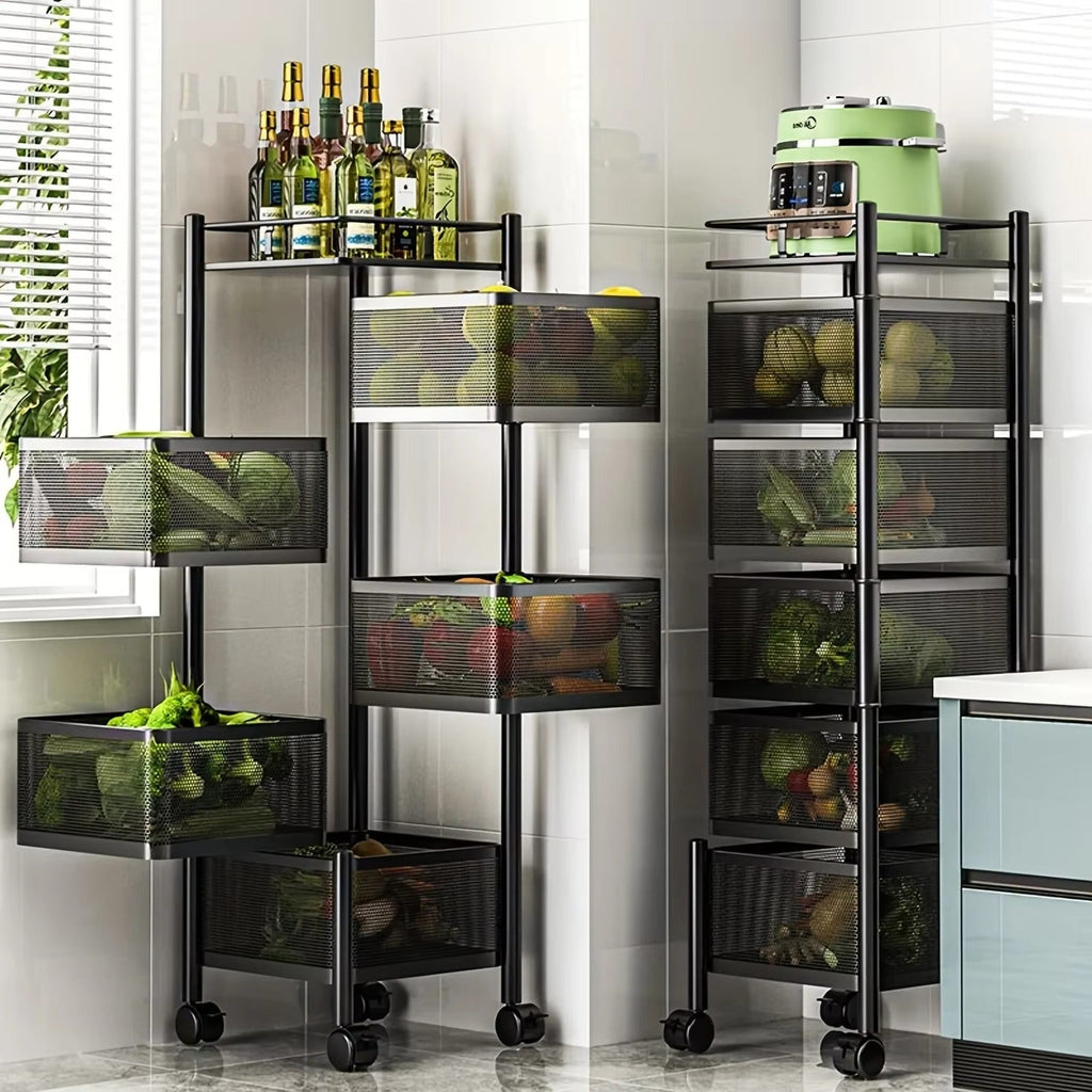 Étagère Rotative à Plusieurs Niveaux – Rangement Élégant et Pratique