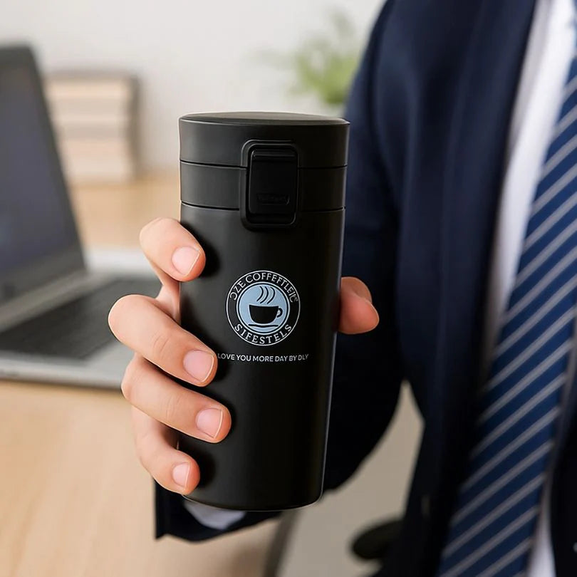 Tasse à café de voyage en acier inoxydable