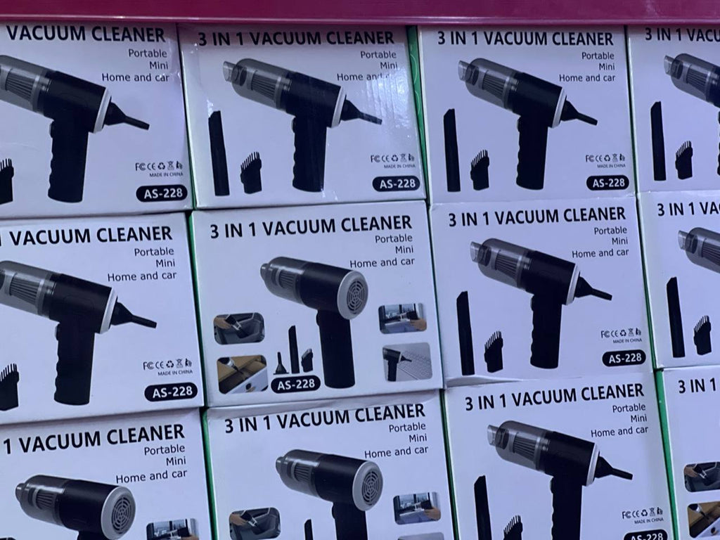 Aspirateur Portable Sans Fil 3-en-1 (Aspiration, Soufflage, Gonflage)