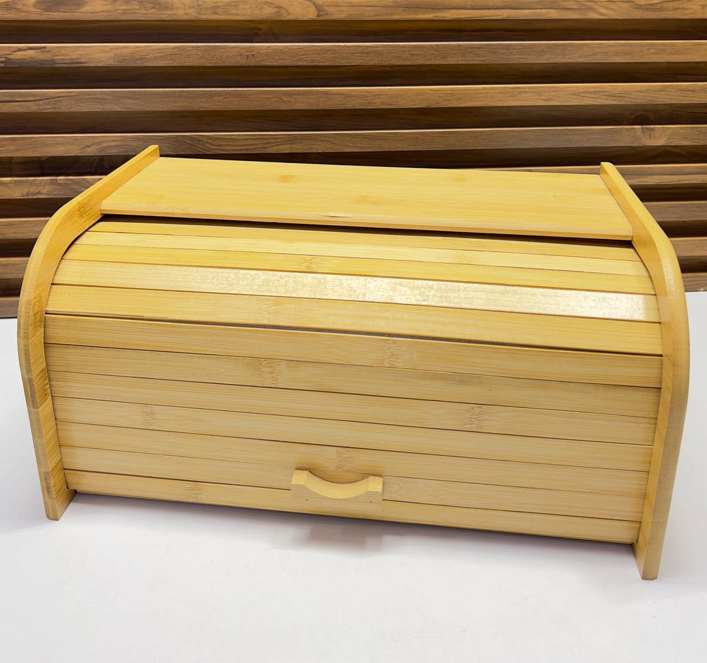 Grande Boîte à Pain en Bambou Naturel avec Couvercle – Rangement Cuisine Durable