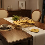 Set de Bocaux en Verre avec Couvercles et Plateau en Bambou