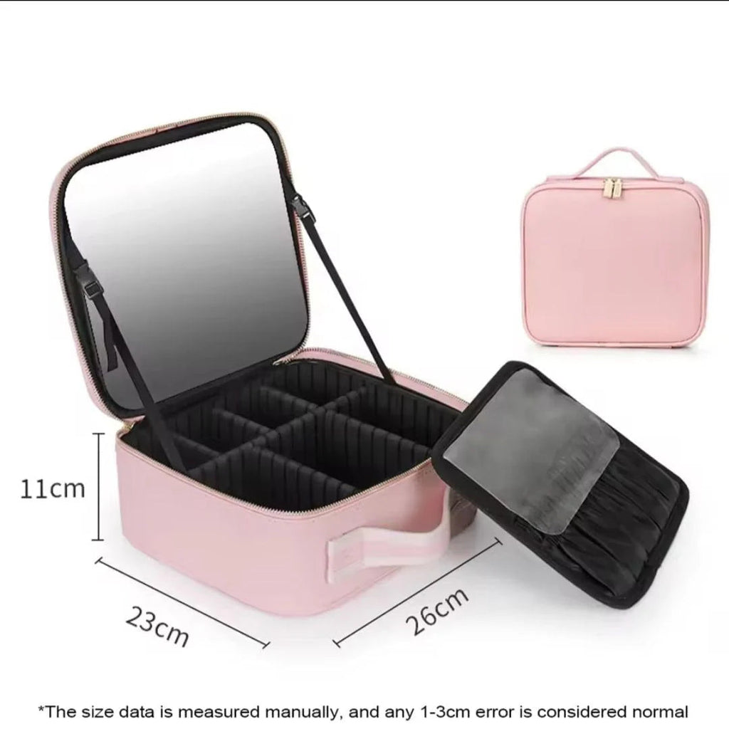 Pack Maquillage Mobile Pro - Trousse Organisateur Miroir + Lave-Pinceaux Électrique (50% de Réduction)